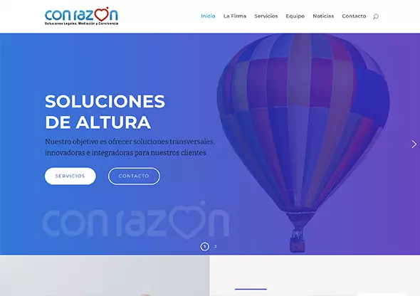 Diseño web para Conrazón diseñada por Hurra! Estudio