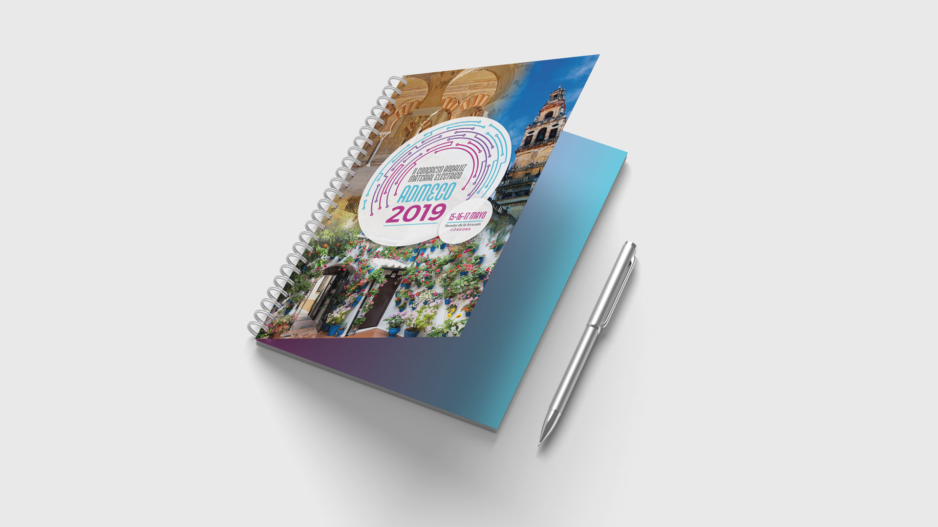 libreta diseño gráfico para congreso eléctrico