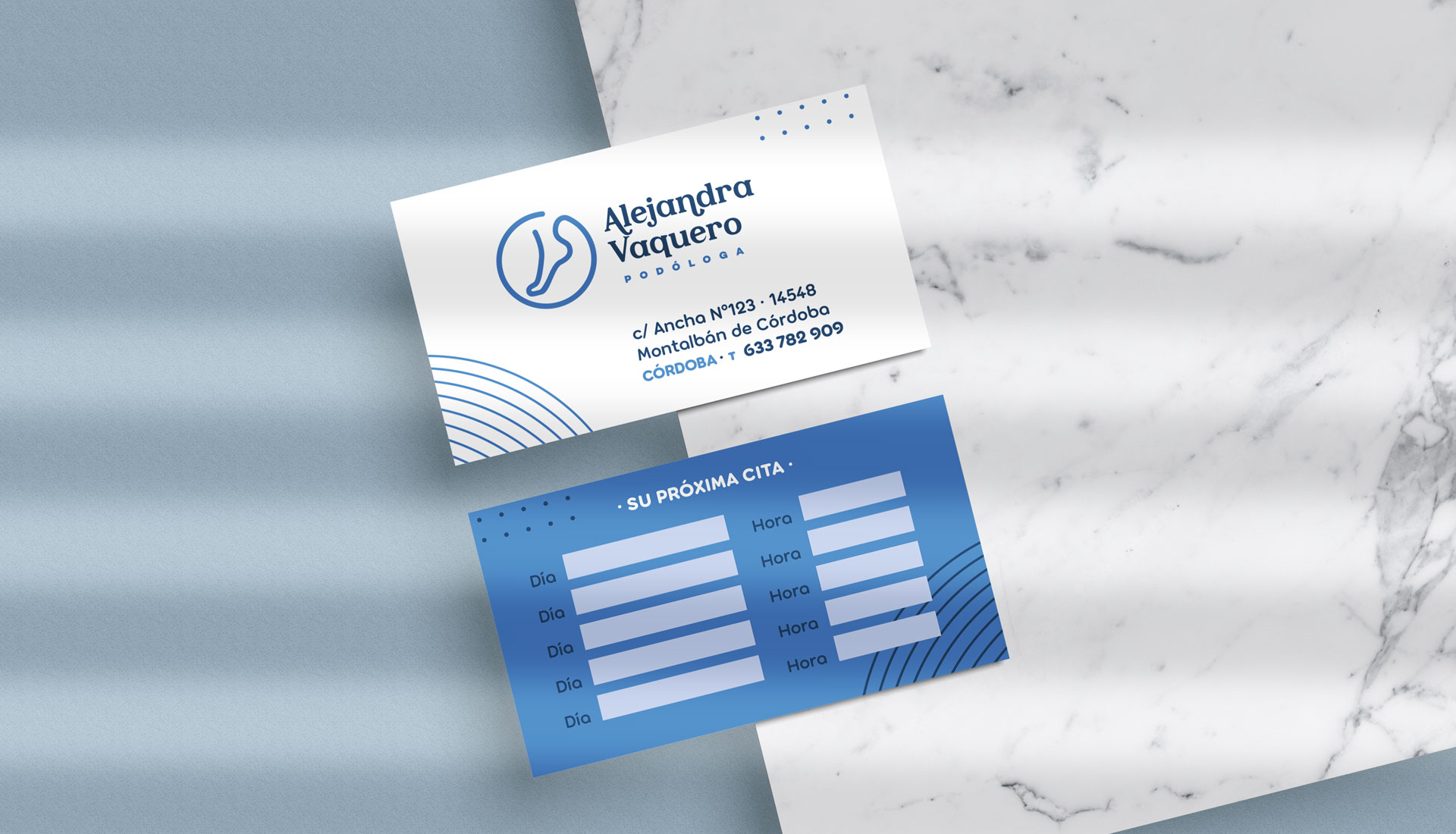 tarjeta de visita podología