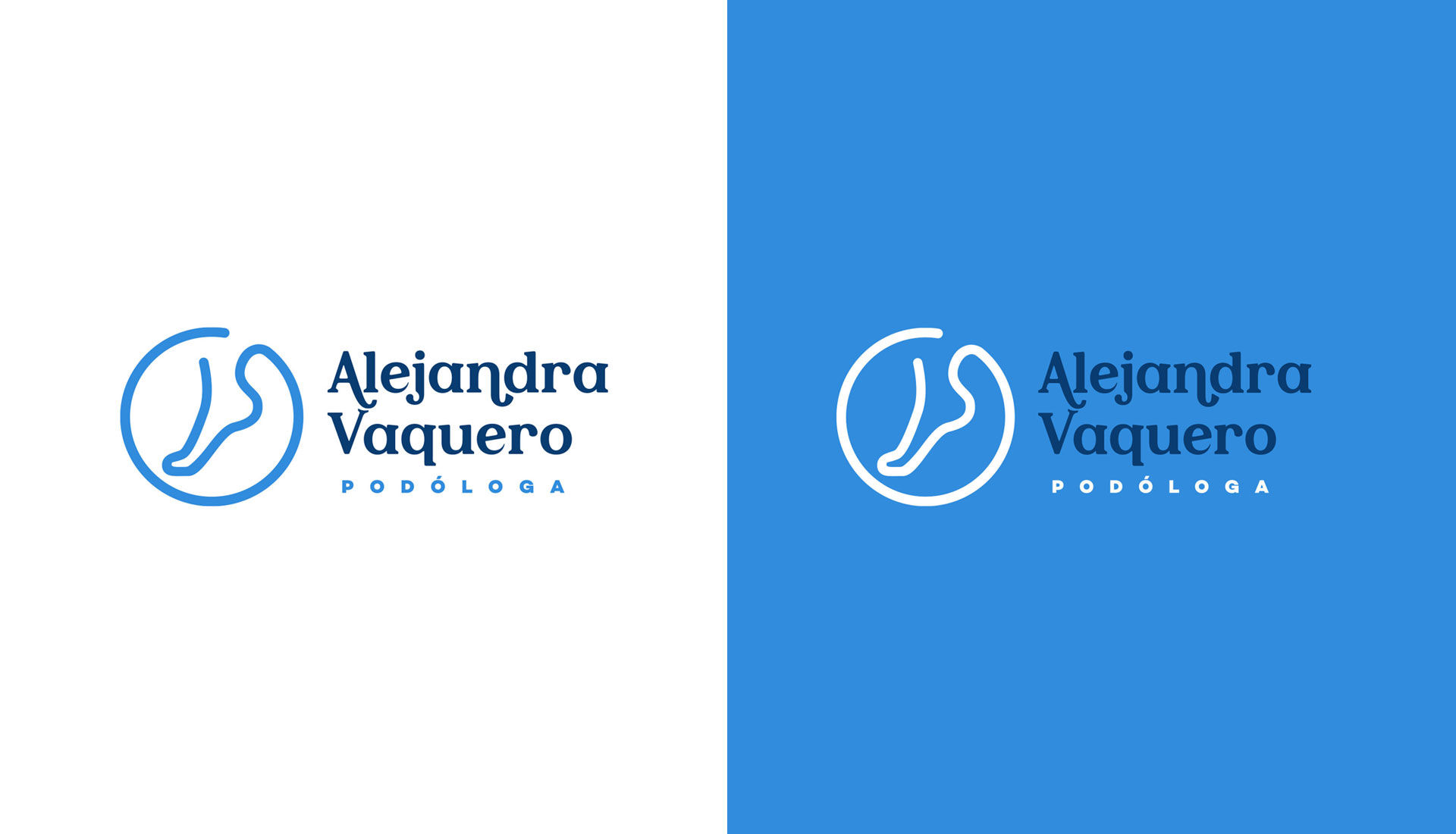logotipo para Alejandra Vaquero, podóloga