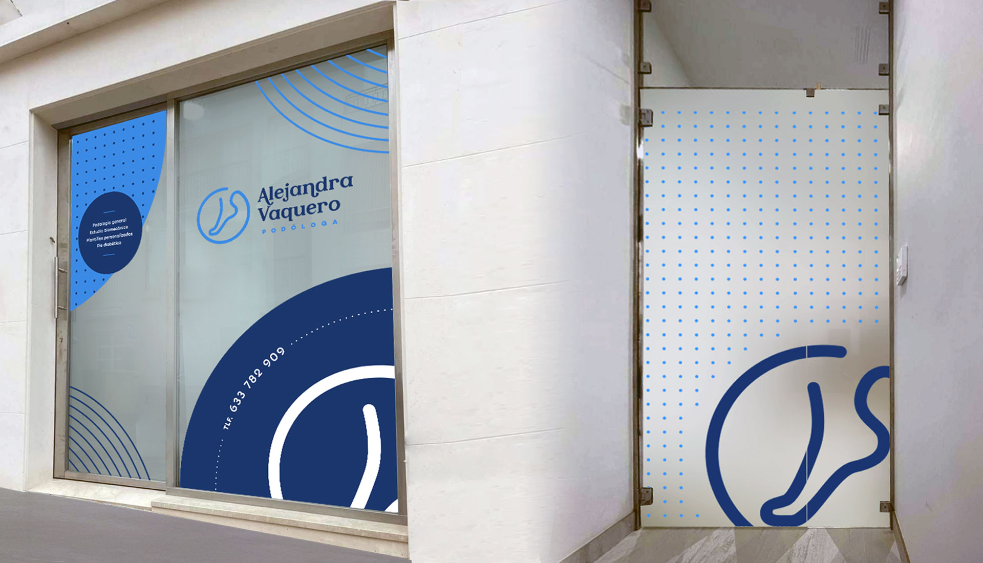 diseño vinilos clínica podológica