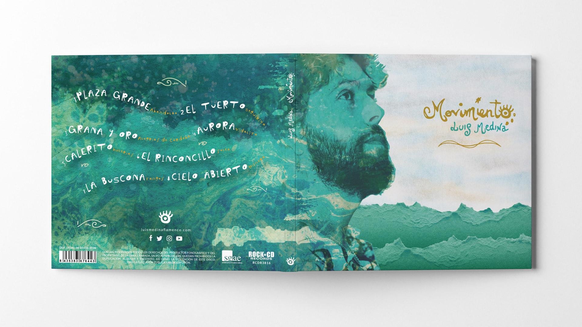 Diseño de portada de disco flamenco Luis Medina