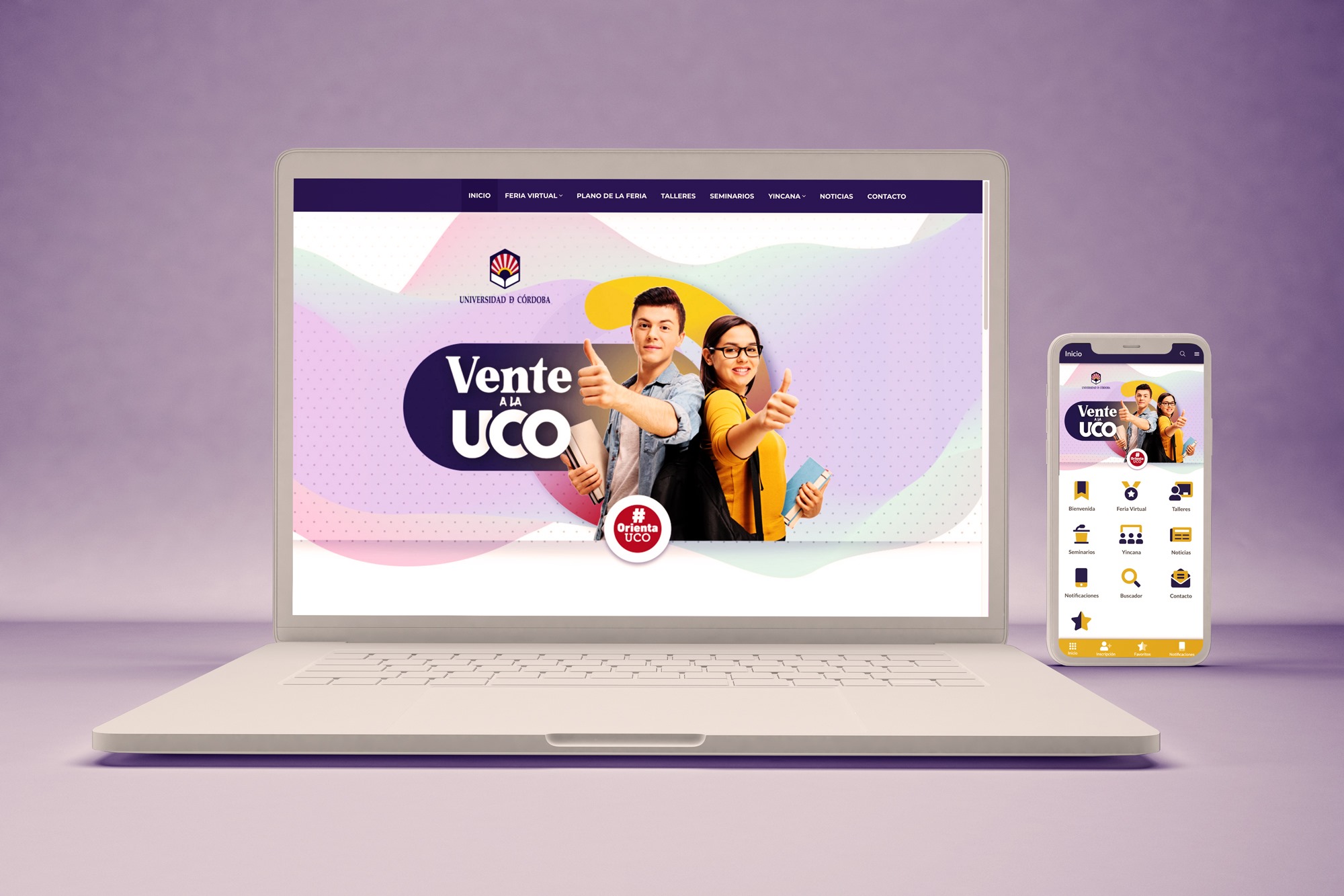 interfaz web orientauco.es